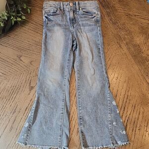 YMI Light Blue Floral Flare Jeans Size 6